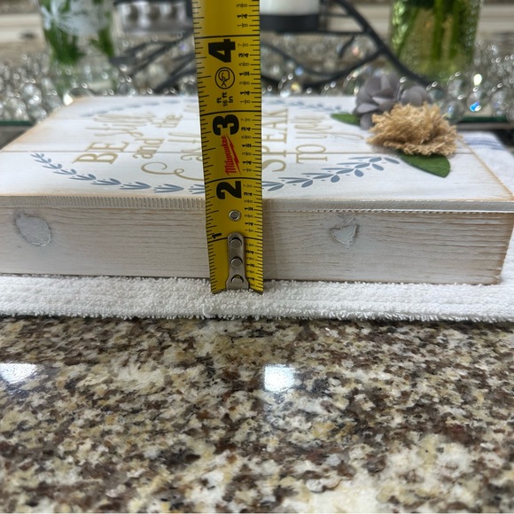 Inspirational Wooden Sign with Floral Accents Farmhouse decor natural outdoors - Picture 11 of 11